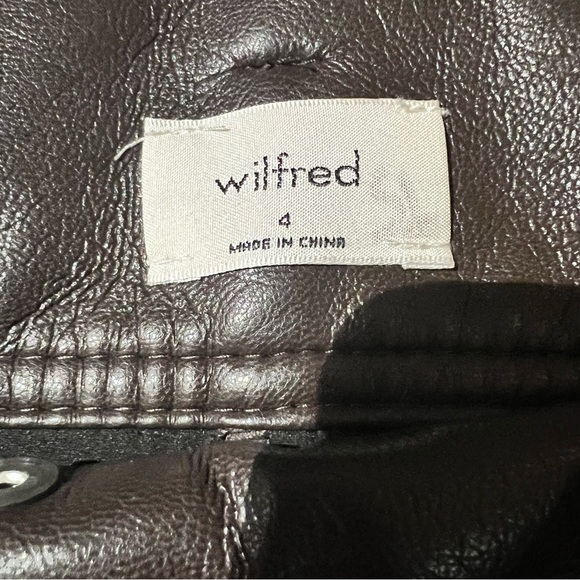 Wilfred high waist belted straight leg leather vegan pants excellent condition - Picture 12 of 14